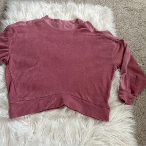 Varley Rose Terry Cloth oversized Crewneck Pullover